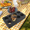 Koppar Saucers Milk Tea Cup Holder Drink Packing Carrier Bekvämt Takeout Tool Outdoor Tray Coffee Multi-hål