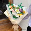 Blokken geassembleerde bouwstenen Bloem Kleine deeltjes Flower Bouquet Girls 'geschenken R230817