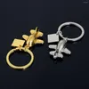 Keychains Aircraft Model Metal Key Chain Fashion Car Ring Plane Party Gift Sieraden