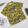 Casual shirts voor heren rozen bloemen los shirt