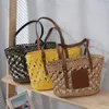 Designer bag genuine leather handbag shoulder bucket woman bags puzzle clutch tote crossBody square contrast color patchwork purses loeews woven bag beach bag