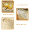 Double Boilers Asian Vegetables Bamboo Steamer Cooking Egg 14X13X13CM Baskets Pot Chinese Baby