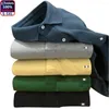 T-shirt à revers en coton pour hommes Vêtements de marque classiques Men Polo Full Polo Long Mancheur Halc Male Tops Tee Plus taille 4xl