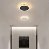 Lâmpada de parede Round Touch Round Touch Lamps Black LED LEDS CORRUDOR CABO DE CABELA INSTALAÇÕES INTERIORES FLORÇAS DE LUSTES LUSTRAS LUZES MODERNAS LUZES