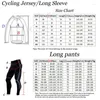 Racing Gets Jersey de ciclismo de manga longa Conjunto de roupas Mens Bicicleta Terno Summer 2023