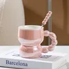 De nieuwste 10.2oz Pearl Ceramic Mug Coffee Mok met lepel, veel stijlkeuzes, ondersteunende aanpassing van elk logo