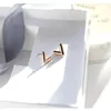 Stud Earrings Stainless Steel V Letter For Women Catwalk Small Earings Korean Brand Jewelry Z295