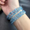 STRAND NATUURLIJKE IRREGELE Aquamarines Stone Freeform Chips Gravel -kralen voor sieraden maken DIY Energy Bracelet cadeau 1 stks