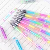 Highlighter Pen Rainbow Colored Gel Ink Penns Rollerball Point Pen For DIY Fotoalbum Black Paper Present Konstskrivning