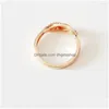 Rings Fashion Ladies 585 Gold Gioielli in oro Design zircronico cubico bianco per le donne Drop Delivery Ring Dh1yi