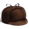 Chapéus de caçadores de inverno unissex top real vislink peles bombardeiro chapéu masculino masculino Marten Heart Blackbrown Caps Presente para os pais Gorras 230816