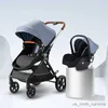 Barnvagnar# 2023 Ny 3in1 Baby Barnvagn Babyvagn Fällbar barnvagn Baby Bassinet Luxury Multifunktionell baby barnvagn med bilstol R230817