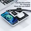 4 in 1 Alarm Clock Wireless Charger Stand For iPhone 14 13 11 12 Apple Watch Foldable Charging Dock Station for Airpods Pro iWatch Samsung Xiaomi Mi Huawei Smartphones