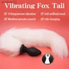 Puntetti anali Funx Fox Tail spina anali di controllo Remoto Dildo cosplay bdsm vibrazione sesso giocattoli sessuali per coppie masturbazione femminile hkd230816