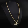 Pendant Necklaces Fashion Choker Necklaces for Women 2022 Gun Cross Pendant Crystal Rhinestone Chain Necklace Women Men Punk Chains Jewelry Gift J230817