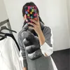 Craquins de luxe Luxury Real Chinchilla Fur Swarf Collier de cou épais réchauffeur de cou enveloppe vintage authentique silencieux