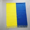 Halsdukar designer ukraine flagga halsduk kvinnor lyx varumärke kashmir sjalar och wraps vinter ukrainska filt halsdukar Tassels 230817