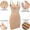 Damesjaberse vrouwen volledige lichaam shapewear camisole slips v nek slank shaper taille trainer korset buikbesturing slip voor onder jurken