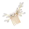 Clips de cheveux O844 Mariage exquis Couigt de mariée épingle à cheveux Crystal Alloy Flowers Fleurs Femmes faites à la main