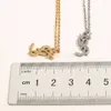Pendant Necklaces Luxury Design Necklace 18K Gold Plated Stainless Steel Necklaces Choker Chain Letter Rhinestone inlay Pendant Fashion Womens Wedding Jewelry Ac