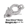 Clasps Hooks Riversr Cz Micro Pave Lobster Clasp White Pink Yellow Gun Black Copper Zircon Pendant Connectors Diy Jewelry Findings W Dhmua