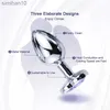 Toys anal 3 taille anal plug toys toys coeur en acier inoxydable cristal amovible stimulateur de bougie de crosse anale masseur de gode de la prostate hkd230816