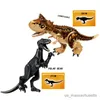 Bloklar Jurassic World 3 Acımasız Raptor Yapı Blokları Dinozor B Tyrannosaurus Indominus I-Rex Çocuklar için Oyuncak R230817