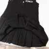Ontwerper Babykleding Mouwloos vest Design Girls Jurkmaat 100-150 cm Hoge kwaliteit Kind geplooide rok juni27