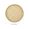 Dinnerware Sets Bamboo Sieve Woven Laundry Basket Fruit Tray Storage Board Candy Snack Holder Weaving