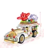 Campingbil block City Ice Cream Food Truck Street View Build Block Mini Building Block Barbie Auto Bricks Toys For Kid Girls Voiture Barbie Christmas Stem