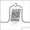 Pendant Necklaces To My Son Daughter Love Dad For Men Women Stainless Steel Dog Tag Beads Chains Fashion Family Jewelry Gift Drop De D Dhhyr