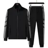 Herren -Trailsuiten 2023 Tracksuit Stand Kragenjacke Hose Zwei Peice -Sets Fashion Patchwork Anzug Sport Hip Hop Herren Kleidung