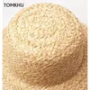 Cappelli larghi brim cappelli a secchio Tomkhu Cappelli estivi per donne Raffia Pagninga Cappello da sole Cap Lady Girls Panama Beach Beach Floppy Female Travel Cape da viaggio 230816