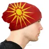 Berets National Flag Skullies Beanies Caps Macedonia Macedonian of Hat Winter Warm Bonnet Hats For Men Women