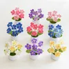 Dekorative Blumen Mini handgefertigtes Häkelblumblume künstliche Mode Home Office Desk Decor Teacher Day Geschenk Hochzeitsfeier Origination