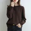 Kobiety swetry jesienne i zimowe okrągły szyi wełniany sweter Kobiety luźne pullover koreańskie swobodne kolorowe bluzkę bluzkę