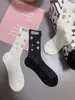 Spring and Summer Thin Bamboo Cotton Socks Letters Offset European Diamond Classic Style Tube Socks Female Ins Online Influencer Jewelry Disco Jumping Sock