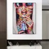 Leinwand Malmalerei Graffiti abstrakte Mädchen Wandkunst moderne Pop sexy Frau Poster Wohnzimmer Schlafzimmer Hausdekoration Wandbild wo6