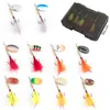 Baits Luros 10 PCS Fishing Lure Metal Spinner Spoon Grooster Spinner Giradora de agua salada Ceba artificial Wobbler Crankbait Bass Trout Salmon 230816