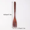 Forks Wooden Spoon Fork Kitchen Cooking Utensil Tableware Fruit Dessert Salad Dinnerware Gift