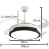 Ceiling Fan Led Pendant Lamp Light Chandelier Control Invisible Household Modern Simple Living Room Bed Dining