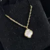 Sieraden Four Clover Designer Hoogwaardige gouden ketting Valentijnsdag Moederdag voor vriendin met doosjuweel 2591