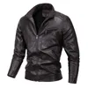 Men's Jackets 5 Colors Trend Men's Leather Jacket PU Leather Jackets European and American Warm Plush Coats PUBG Motorcycle Jacket 230816