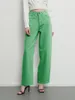 Jeans femminile 2023 Donne larghi da donna in cotone gamba dritta sciolte pantaloni mom lavata pantaloni da fidanzato verde kaki cargo