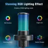 Microfones FIFINE AMPIGAME A8 PLUS USB MIC MED CONTRALLABLE RGB 3 CAPSULES 4 Polära mönster Få uppringningar en levande mic jack mute touch 230816