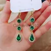 CAMBINO ORECCHI DI ZIRCIO VERDE FASHIO LUXI PER DONNA DROVA ACQUA EARRWEDDDANNIARIO GIOITÀ GIOIELLI AESTETICA PENDIMES MUJER J230817