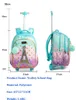 Schooltassen kinderen School Rolling Backpack Bag School Rugzak voor meisjes Schootrolley Bag Wielen Kinderen Travel Bagage Trolley Tassen 230816