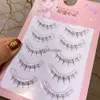 False wimpers 5pairs natuurlijke lagere valse wimpers Japanse stijl dunne band wispy lashes extensie Koreaanse mode cosplay make -upproducten hkd230817