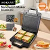Производители хлеба Sokany852 три в одной тарелке с изменением бутербродной машины жареная из нержавеющей стали стейк -стейк вафля