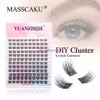 False Eyelashes MASSCAKU Bundles Professional Makeup Individual Lashes Cluster Spikes Lash Wispy Premade Russian Natural Fluffy False Eyelashes HKD230817